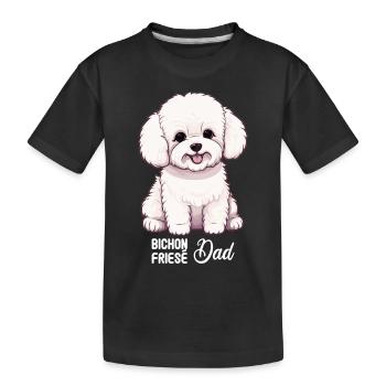 Chien Bichon Friesé - T-shirt bio Premium Enfant - noir - Devant