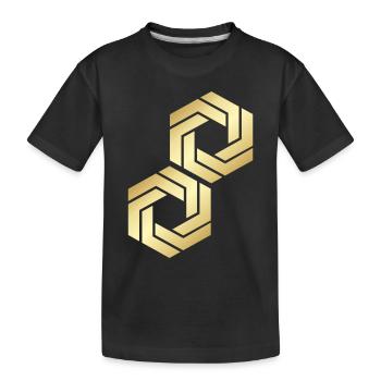 HEXAGON - Kids' Premium Organic T-Shirt - black - Front