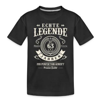 Legendärer 63. Geburtstag - Kinder Premium Bio T-Shirt - Schwarz - Vorne