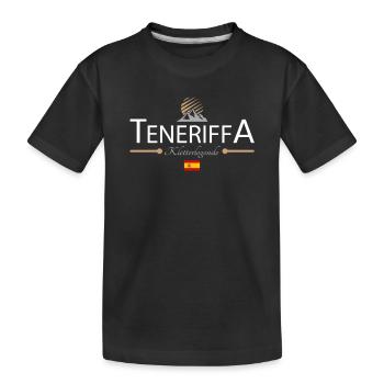 Teneriffa Klettern - Kinder Premium Bio T-Shirt - Schwarz - Vorne