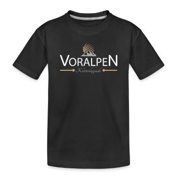 Voralpen Klettern - Kinder Premium Bio T-Shirt - Schwarz - Vorne