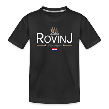 Rovinj Klettern - Kinder Premium Bio T-Shirt - Schwarz - Vorne