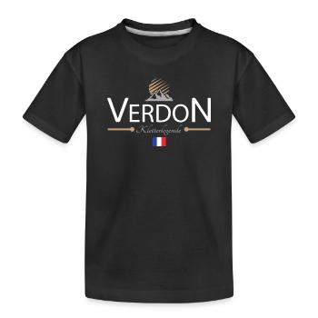 Verdon Klettern - Kinder Premium Bio T-Shirt - Schwarz - Vorne