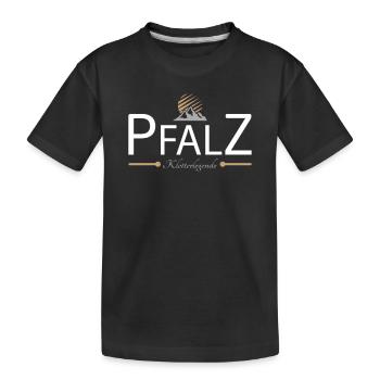 Pfalz Klettern - Kinder Premium Bio T-Shirt - Schwarz - Vorne