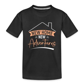 Nouveau propriétaire Propriétaire d’une maison Propriétaire d’une maison - T-shirt bio Premium Enfant - noir - Devant