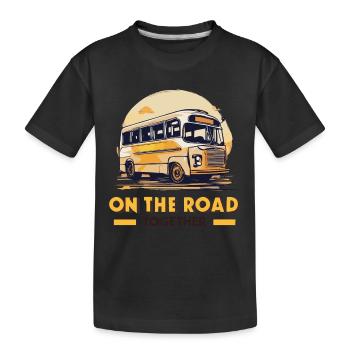 ON THE ROAD TOGETHER - Kids' Premium Organic T-Shirt - black - Front