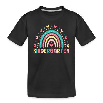 Kindergarten Rainbow Girl Boys Teacher Team - Kids' Premium Organic T-Shirt - black - Front