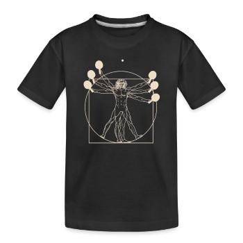 Vitruvian Man Pingpong Tischtennis Ping-Pong - Kinder Premium Bio T-Shirt - Schwarz - Vorne