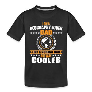 Lustiger Geografie Liebhaber Papa - Kinder Premium Bio T-Shirt - Schwarz - Vorne