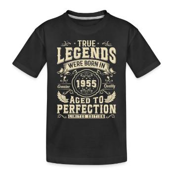 1955 - Legendenjahr - Kinder Premium Bio T-Shirt - Schwarz - Vorne