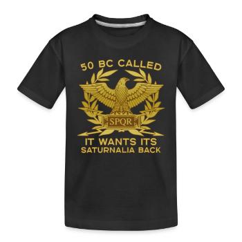 Miracle des Saturnales Rome antique et Jules César - T-shirt bio Premium Enfant - noir - Devant