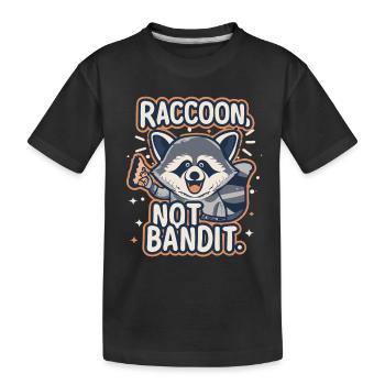 Waschbär Waschbär Baby Raccoon Not Bandit - Kids' Premium Organic T-Shirt - black - Front