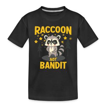 Waschbär Waschbär Baby Raccoon Not Bandit - Kids' Premium Organic T-Shirt - black - Front