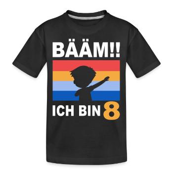 8. Geburtstag Bääm 8 Jahre Geschenk Dabbing - Kinder Premium Bio T-Shirt - Schwarz - Vorne