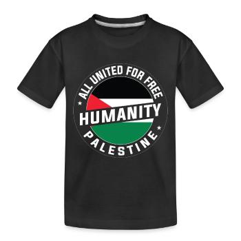 Palestine libre - T-shirt bio Premium Enfant - noir - Devant