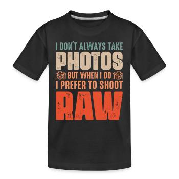 Je ne prends pas toujours de photos - T-shirt bio Premium Enfant - noir - Devant