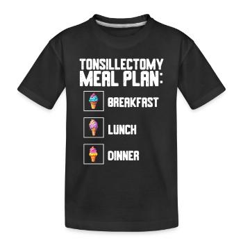 Tonsillektomie Genesung Mandelentfernung - Kinder Premium Bio T-Shirt - Schwarz - Vorne