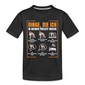 Australian Shepherd - Kinder Premium Bio T-Shirt - Schwarz - Vorne
