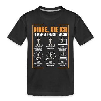 Border Collie - Kinder Premium Bio T-Shirt - Schwarz - Vorne
