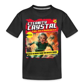 des années 50, bande dessinée des années 1950, vaisseau spatial cosmique - T-shirt bio Premium Enfant - noir - Devant