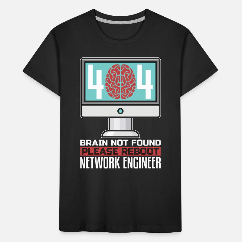 Network Engineer 404 Brain Not Found Programmer Kinder Premium Bio T-Shirt