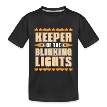 Network Engineer Keeper Of The Blinking Networking - Kids' Premium Organic T-Shirt - black - Front