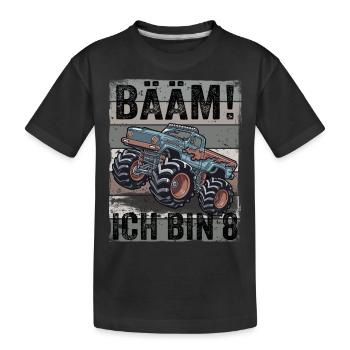8 Jahre Jungen 8. Geburtstag Geschenk Acht - Kinder Premium Bio T-Shirt - Schwarz - Vorne