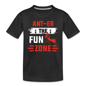 Dans la zone de divertissement - T-shirt bio Premium Enfant - noir - Devant