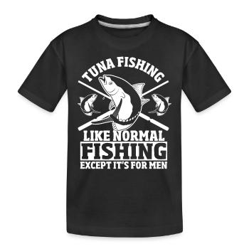 Thunfischfischen wie normales Fischen, außer für - Kinder Premium Bio T-Shirt - Schwarz - Vorne
