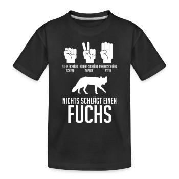 Fuchs - Kinder Premium Bio T-Shirt - Schwarz - Vorne