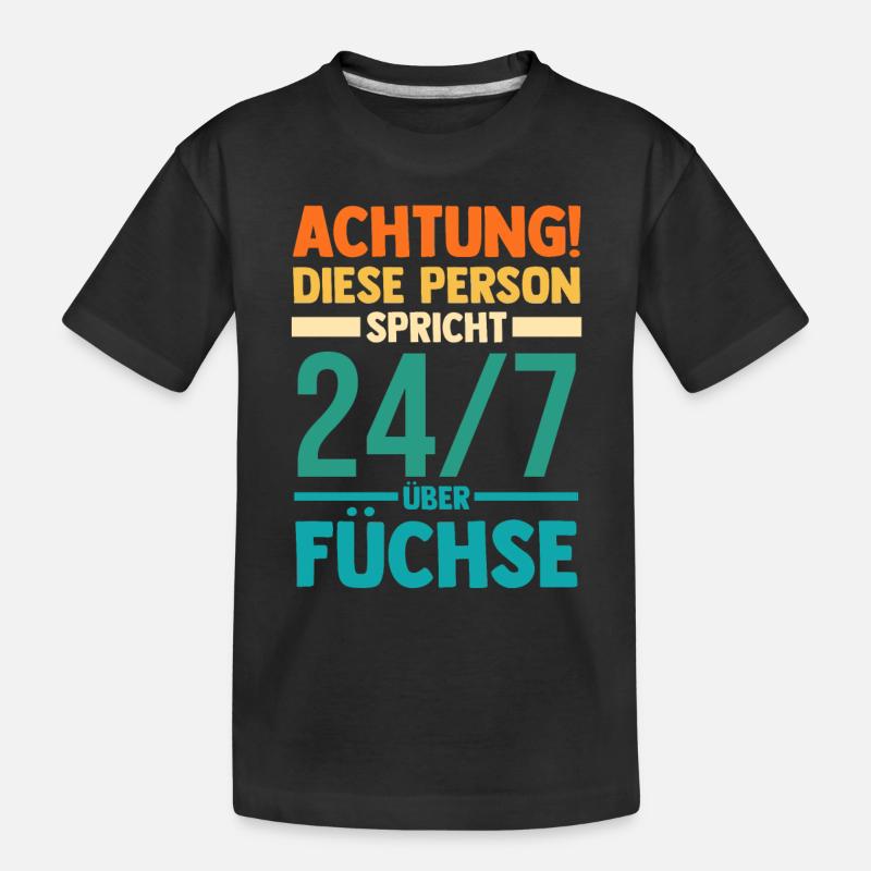 Fuchs - Kinder Premium Bio T-Shirt - Schwarz