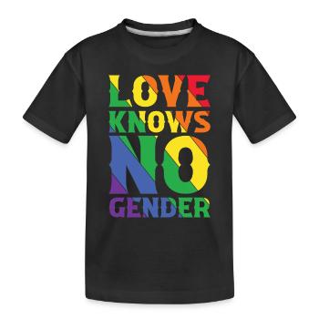 L’amour n’a pas de genre - T-shirt bio Premium Enfant - noir - Devant