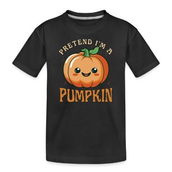 Citrouille paresseux Halloween Costume, faire semblant que je suis un - T-shirt bio Premium Enfant - noir - Devant