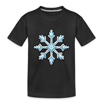 Flocon De Neige, Hiver, Neige - T-shirt bio Premium Enfant - noir - Devant