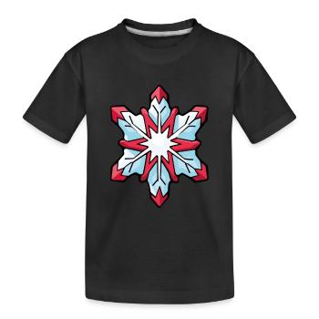 Flocon De Neige, Hiver, Neige - T-shirt bio Premium Enfant - noir - Devant