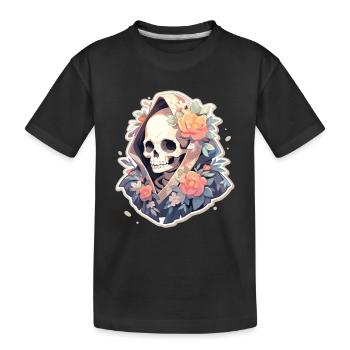 Crâne de squelette Crâne Crâne Crâne - T-shirt bio Premium Enfant - noir - Devant