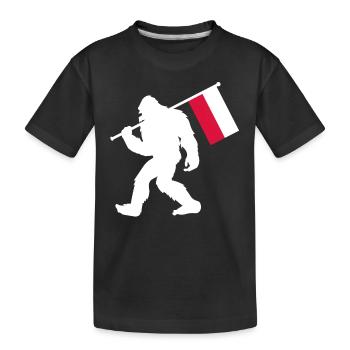 Polen - Kinder Premium Bio T-Shirt - Schwarz - Vorne
