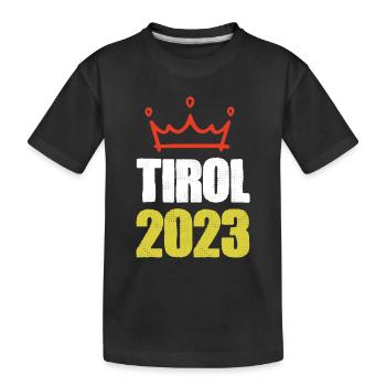 Tirol 2023 - Kinder Premium Bio T-Shirt - Schwarz - Vorne