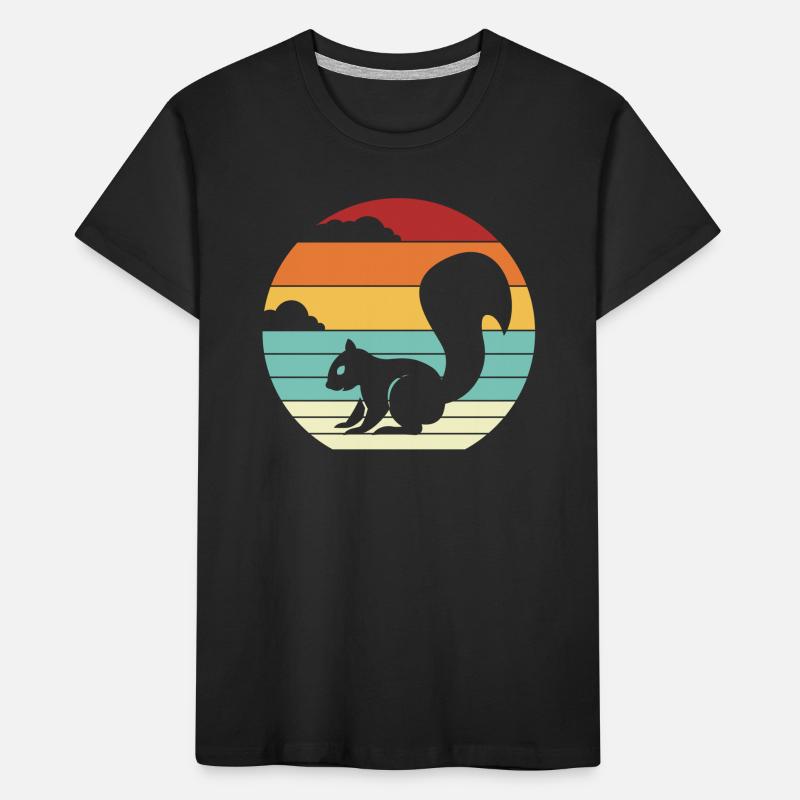 Écureuil gris rétro Fox Squirrel T-shirt bio Premium Enfant