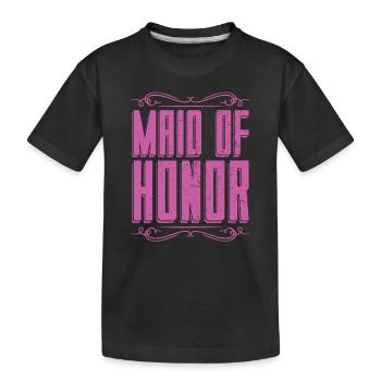 Hochzeitsfeier Brautjungfer Geschenk Heirat Braut - Kinder Premium Bio T-Shirt - Schwarz - Vorne
