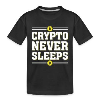 Krypto Schläft Nie - Kinder Premium Bio T-Shirt - Schwarz - Vorne