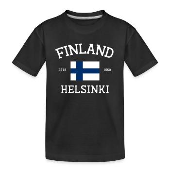 Finlande - T-shirt bio Premium Enfant - noir - Devant