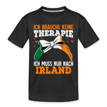 Irland - Kinder Premium Bio T-Shirt - Schwarz - Vorne