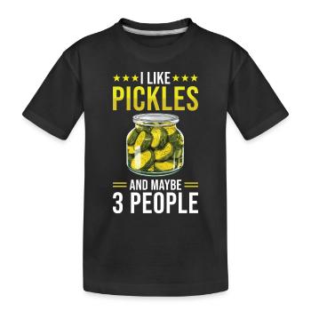 Pickles Lover concombre mariné cadeau - T-shirt bio Premium Enfant - noir - Devant