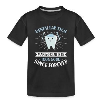 Dental technician Dental technician - Kids' Premium Organic T-Shirt - black - Front
