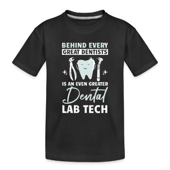 Dental technician Dental technician - Kids' Premium Organic T-Shirt - black - Front