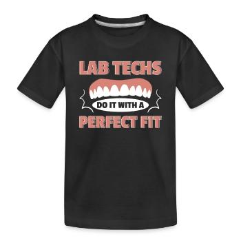 Dental technician Dental technician - Kids' Premium Organic T-Shirt - black - Front