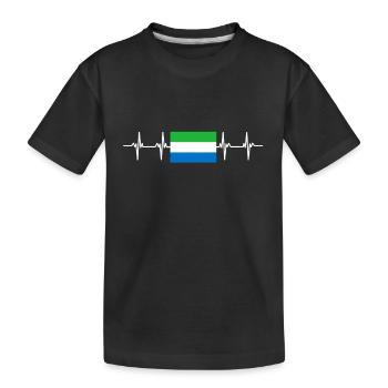 African Flag - Sierra Leone - Kids' Premium Organic T-Shirt - black - Front