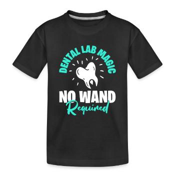 Dental technician Dental technician - Kids' Premium Organic T-Shirt - black - Front