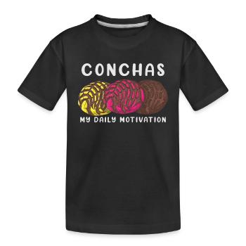 Spanischer Humor Conchas Mexikanisches Brot - Kinder Premium Bio T-Shirt - Schwarz - Vorne